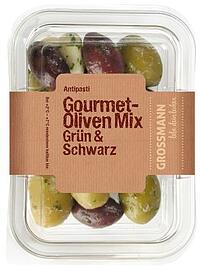 GOURMET OLIVEN MIX GRÜN & SCHWARZ, 4 X 160G