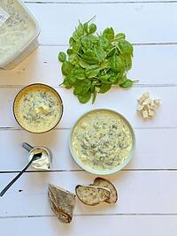 SPINATCREMESUPPE MIT FETA VEGETARISCH 5 KG 